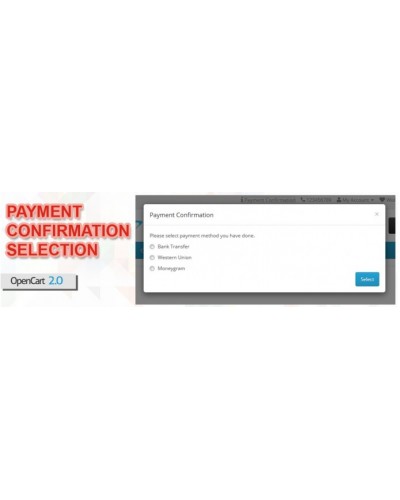 Payment Confirmation Selection